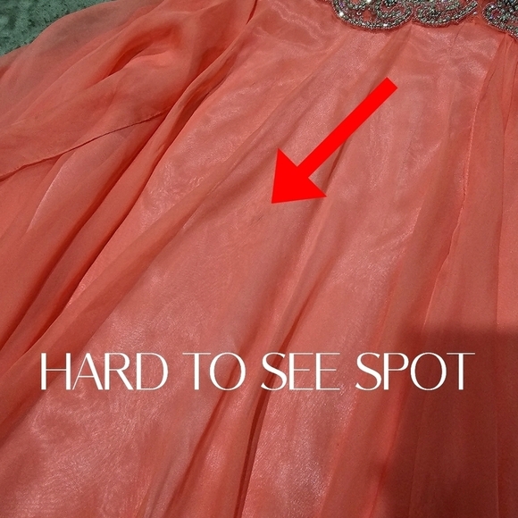 Sherri Hill ✦ Strapless Beaded Mini Dress ✦ Coral Rhinestone Prom Silhouette 8 - Picture 15 of 17